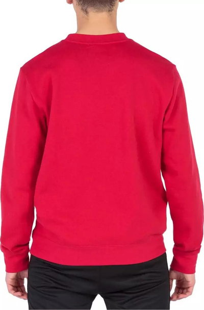 Bluzë sportive Joma Montana për burra, me mëngë të gjata, fleece, e kuqe
