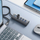 Hub USB Orico PDD4U U3, 4 porta USB A 3.0, 5 Gbps, gri