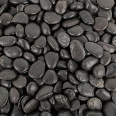 Gurë dekorativë Polished Stones Black Pebble II, 30-50 mm, për akuarium edhe terrarium, të zinj