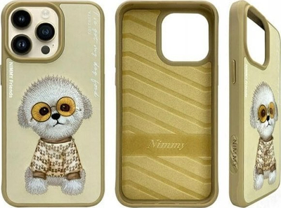 Maskë telefoni Nimmy për iPhone 15 Pro Max, 6.7", dizajn Cool Dog, khaki