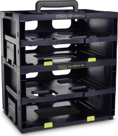 Mbajtëse ruajtëse Raaco CarryMore 80 146401, për 2 kuti CarryLite 80 4x8, polipropilen, gri