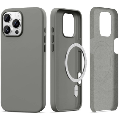 Kapotë Tech-Protect Silicone MagSafe për iPhone 16 Pro Max, silikon mat, kompatibël me MagSafe, ngjyrë Clay