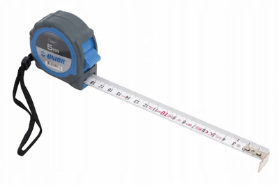 Metër Unior Measuring Tape 5m, klasa II, blu e zezë