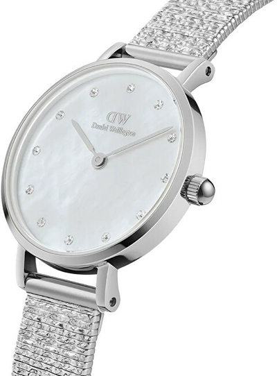 Orë për femra Daniel Wellington Petite Lumine Pressed Piano, e argjendtë