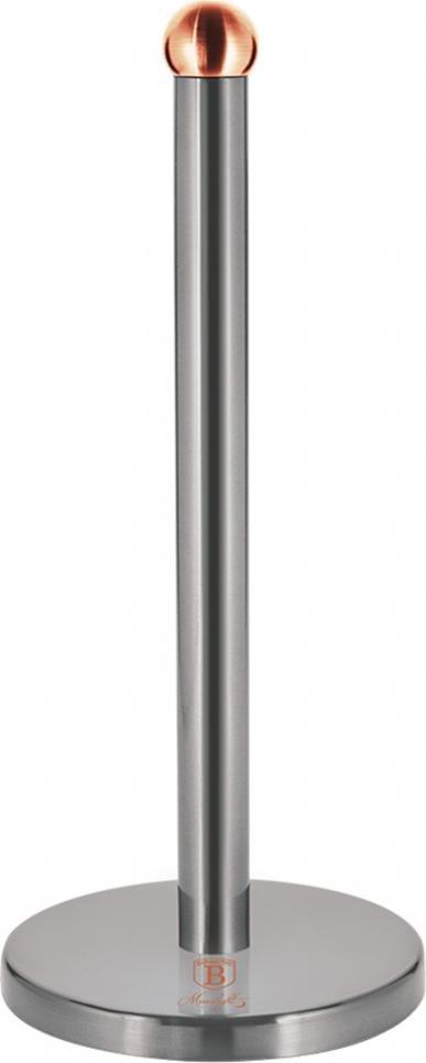 Mbajtës letre kuzhine BerlingerHaus Moonlight BH-6722, çelik inox, 34cm, gri metalik