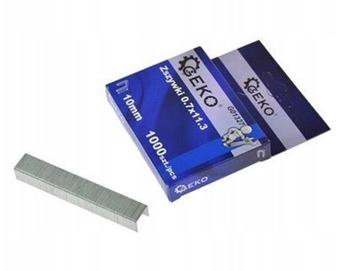 Kapëse zyre GEKO, 12mm, 1000 copë, çelik i galvanizum