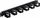Panel menaxhimi kabllosh Triton 19", 1U, me 6 unaza, i zi