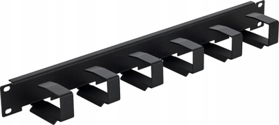 Panel menaxhimi kabllosh Triton 19", 1U, me 6 unaza, i zi