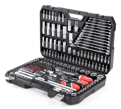 Set veglash Yato YT-38841, 216 pjesë, krom vanadium, argjendtë
