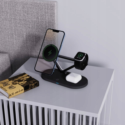 Karikues wireless 3n1 Tech-Protect QI15W-A41, 15W, MagSafe, i zi