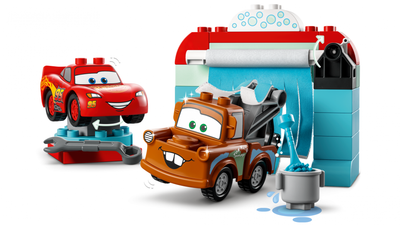 Set lodrash LEGO Duplo 10996 Disney Cars, Larje veturash, për fëmijë 2+ vjeç