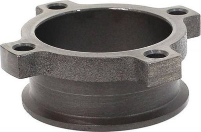 Flanxhë downpipe TurboWorks T03, 4 bulona, 3" V-Band, gri