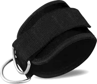 Rrip për kyçin e këmbës për palestër Ankle Strap, set me 2 copë, me jastëk neopren, ngjyrë e zezë