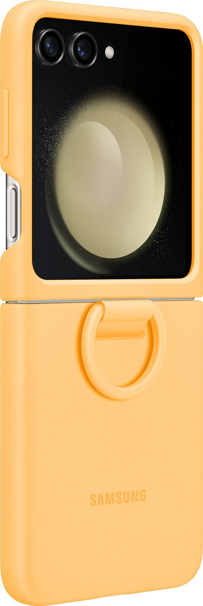 Këllëf telefoni Samsung Galaxy Z Flip5 Silicone Case Ring EF-PF731, silikon, me unazë, ngjyrë kajsi