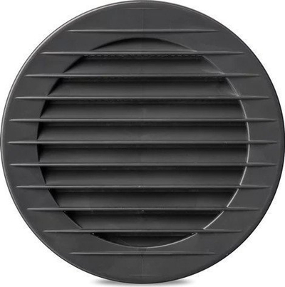 Grilë ventilimi e rrumbullakët Vents, me rrjetë, Ø150mm, grafit
