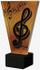 Trofe qelqi Tryumf VL1-C MUS BK, 17.5cm, motiv muzikor, transparent
