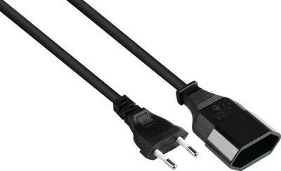Кабел за струја Alcasa P0300 S010, 1 m, приклучок Type C, црна