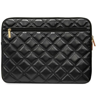 Futrollë notebook Guess PU Quilted Sleeve, 13/14", material PU, e zezë
