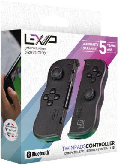 Kontrollerë Lexip SteelPlay Twin Pads, për Nintendo Switch, wireless, të zinj