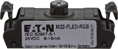 Prizë sinjalizuese Eaton M22-FLED-RGB, LED RGB 7 ngjyra, 12-30V AC/DC, e sheshtë