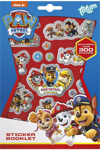 Liber ngjitës Totum Paw Patrol Sticker Booklet, 300 ngjitëse, shumëngjyrësh