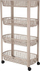 Rafte ndihmëse me rrota MyProject, 4 kate, 78.8x26x46.5 cm, bezhë