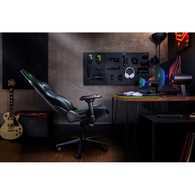 Karrige gaming Razer Enki, shtrihet gjer në 152°, jastëk për kokë, e zezë me jeshile