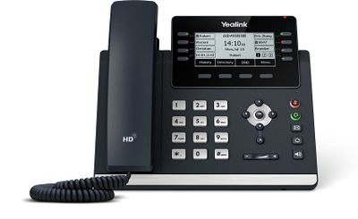 IP телефон Љиелинк Т43У, 12 линии, екран 3.7", црн
