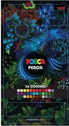 Сет моливи за боење POSCA, 36 парчиња, со база на масло, повеќебојни