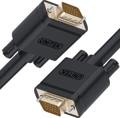 Kabllo Unitek D-Sub (VGA) - D-Sub (VGA) 12m (Y-C535G), e zezë