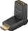 Adapter HDMI Goobay, me kënd 180°, mashkull në femër, i zi