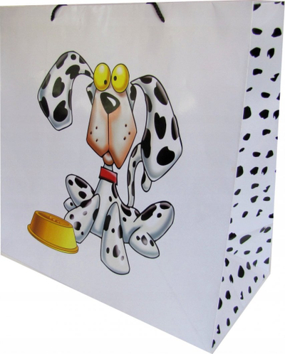Qese dhuratash “Children and Disney bags”, letre, me qenush, e bardhë