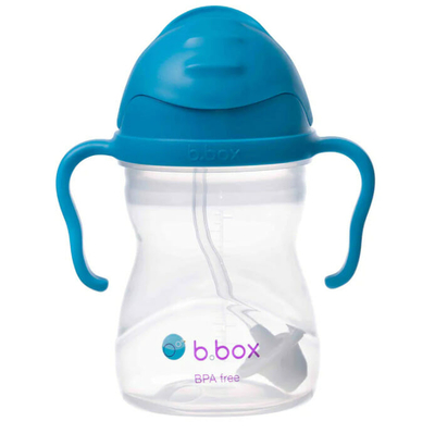 Gotë me pipë b.box, 240 ml, me doreza, rozë malinë