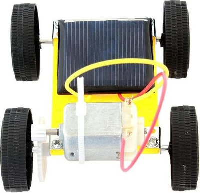 Set lodër DIY makinë diellore STEM, motor elektrik, panel diellor, e verdhë