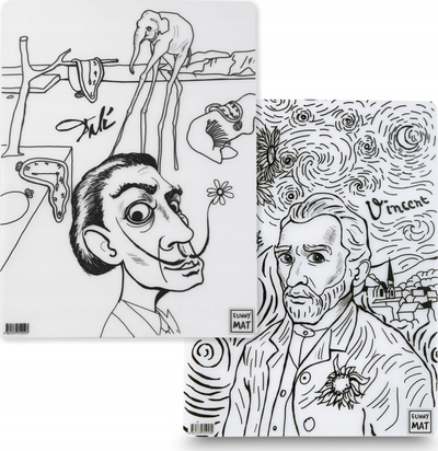 Mbulesë plastike Funny Mat Vincent Van Gogh dhe Salvador Dali, 30x40cm, shumëngjyrëshe