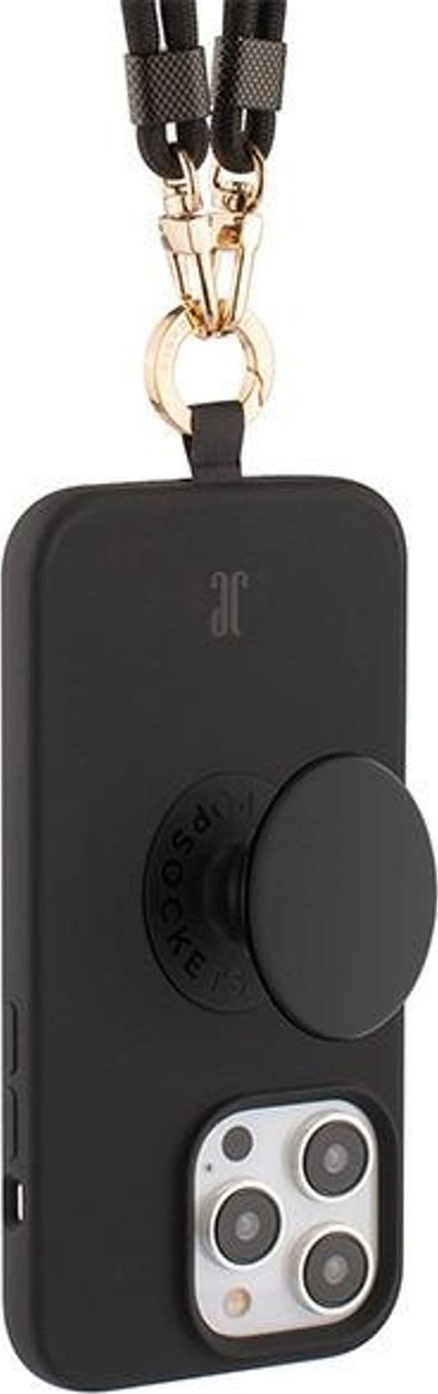 Mbulesë telefoni JE Just Elegance 3n1 PopGrip për iPhone 15 Pro 6.1", TPU, e zezë