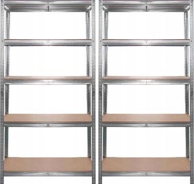 Rafte metalike për magazinim Home, 5 rafte, mban 875 kg, gri