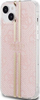 Kuti telefoni Guess IML 4G Gold Stripe për iPhone 15 14 13, hardcase TPU PC, rozë