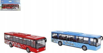 Autobus lodër City Bus, metal, 15cm, me tërheqje, shumngjyrësh
