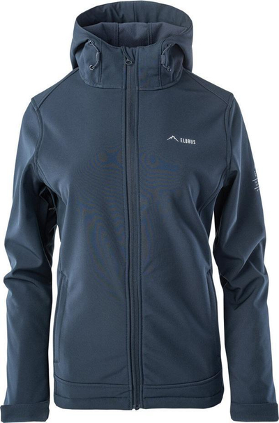 Xhaketë softshell Elbrus Melba II W, membranë 8000 mm, me kapuç, blu navy