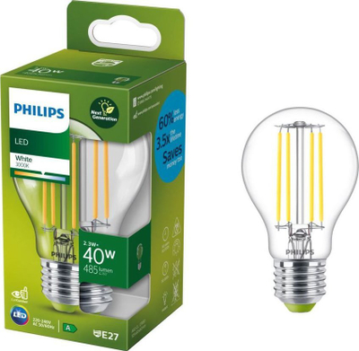Llampë LED Philips Classic A60, E27, 2.3W 485lm, dritë e ngrohtë 3000K