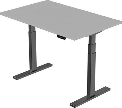 Tavolinë elektrike me lartësi të rregullueshme, 139 x 68 cm, 2 motorë, gri