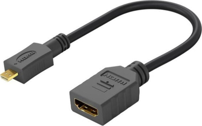 Adapter HDMI MicroConnect, HDMI në Micro HDMI, 15cm, i zi
