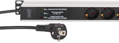 Ndarës energjie Digitus DN-95438, 9 dalje AC, 1U, i zi