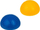 Hemisfera sensoriale Tullo, set 2 copë, blu dhe e verdhë