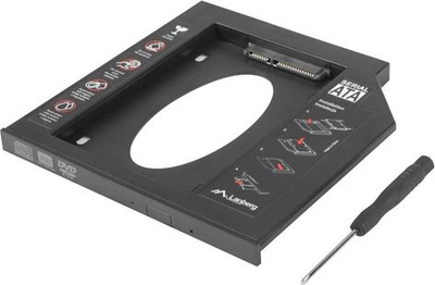 Kornizë HDD Lanberg IF SATA 10, 5.25" në 2.5", SLIM 9.5mm, e zezë