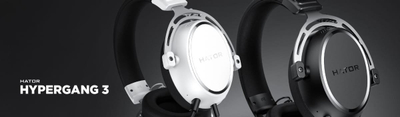 Kufje gaming Hator Hypergang 3, me kabllo, Hi Res Audio, mikrofon që çohet e vihet, të zeza