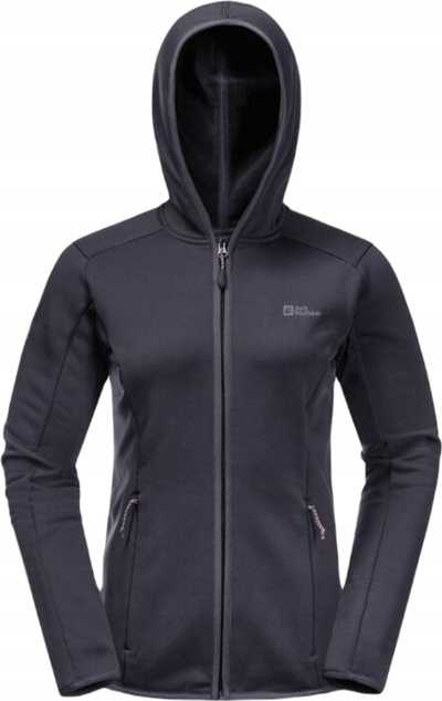 Xhaketë flees Jack Wolfskin Baiselberg Hooded FZ W, për femra, me kapuç, gri