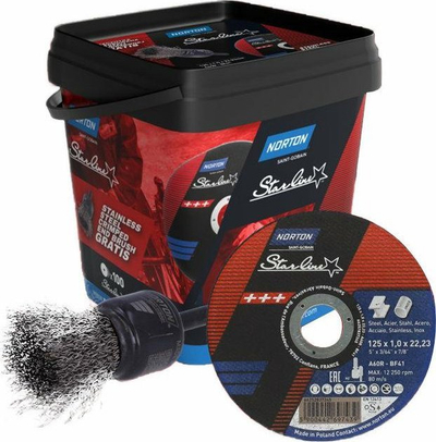 Set disqe prerëse Norton Starline A60R, 125mm, 1.0mm, për metal