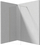 Muri dushi walk in Deante Prizma 90, xham 6 mm, krom